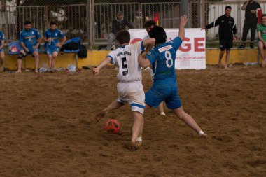 Batumi, Georgia - May 24, 2021: Beach soccer at the stadium