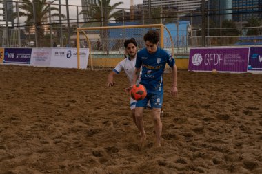 Batumi, Georgia - May 24, 2021: Beach soccer at the stadium