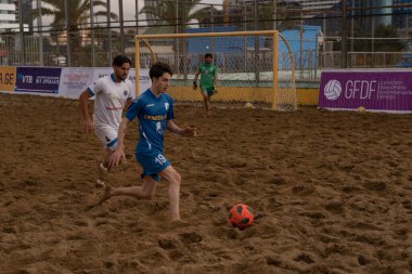 Batumi, Georgia - May 24, 2021: Beach soccer at the stadium