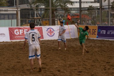 Batumi, Georgia - May 24, 2021: Beach soccer at the stadium