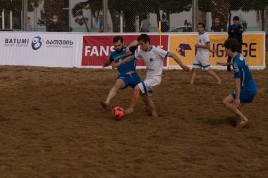 Batumi, Georgia - May 24, 2021: Beach soccer at the stadium