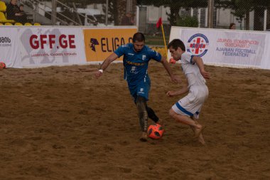 Batumi, Georgia - May 24, 2021: Beach soccer at the stadium
