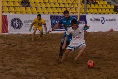 Batumi, Georgia - May 24, 2021: Beach soccer at the stadium