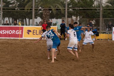 Batumi, Georgia - May 24, 2021: Beach soccer at the stadium