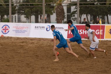 Batumi, Georgia - May 24, 2021: Beach soccer at the stadium