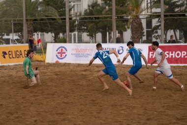 Batumi, Georgia - May 24, 2021: Beach soccer at the stadium