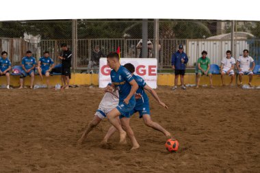 Batumi, Georgia - May 24, 2021: Beach soccer at the stadium