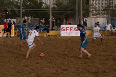 Batumi, Georgia - May 24, 2021: Beach soccer at the stadium