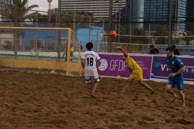 Batumi, Georgia - May 24, 2021: Beach soccer at the stadium