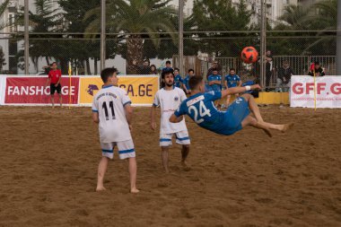 Batumi, Georgia - May 24, 2021: Beach soccer at the stadium