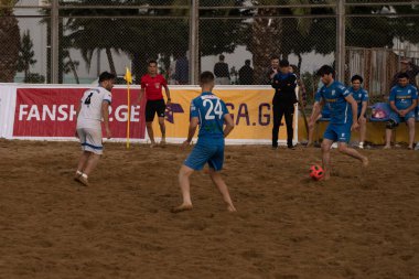Batumi, Georgia - May 24, 2021: Beach soccer at the stadium