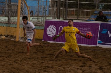 Batumi, Georgia - May 24, 2021: Beach soccer at the stadium