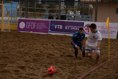 Batumi, Georgia - May 24, 2021: Beach soccer at the stadium