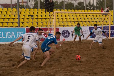 Batumi, Georgia - May 24, 2021: Beach soccer at the stadium