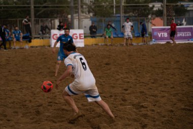 Batumi, Georgia - May 24, 2021: Beach soccer at the stadium
