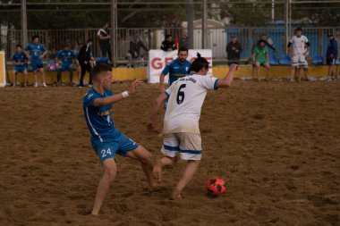 Batumi, Georgia - May 24, 2021: Beach soccer at the stadium