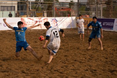 Batumi, Georgia - May 24, 2021: Beach soccer at the stadium