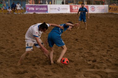 Batumi, Georgia - May 24, 2021: Beach soccer at the stadium