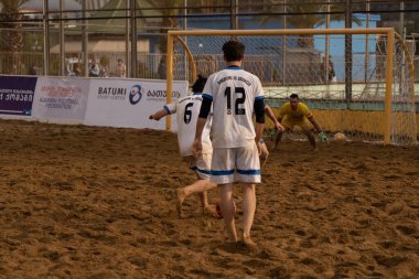 Batumi, Georgia - May 24, 2021: Beach soccer at the stadium