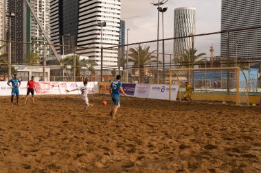 Batumi, Georgia - May 24, 2021: Beach soccer at the stadium