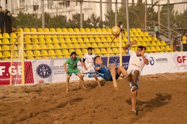 Batumi, Georgia - May 24, 2021: Beach soccer at the stadium