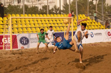 Batumi, Georgia - May 24, 2021: Beach soccer at the stadium