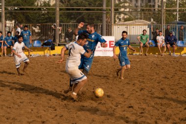 Batumi, Georgia - May 24, 2021: Beach soccer at the stadium
