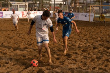 Batumi, Georgia - May 24, 2021: Beach soccer at the stadium