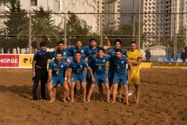 Batumi, Georgia - May 24, 2021: Beach soccer at the stadium