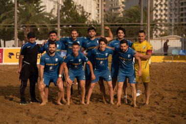 Batumi, Georgia - May 24, 2021: Beach soccer at the stadium