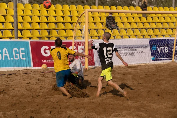 Batumi, Georgia - May 24, 2021: Beach soccer at the stadium