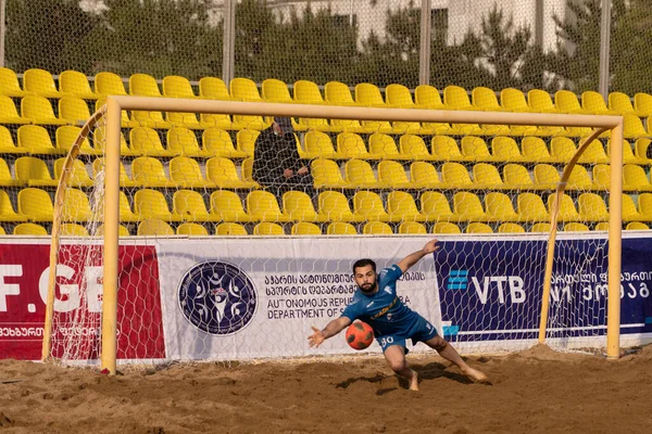 Batumi, Georgia - May 24, 2021: Beach soccer at the stadium