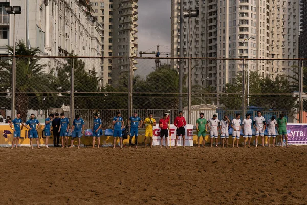 Batumi, Georgia - May 24, 2021: Beach soccer at the stadium