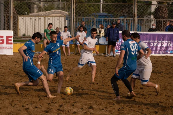 Batumi, Georgia - May 24, 2021: Beach soccer at the stadium