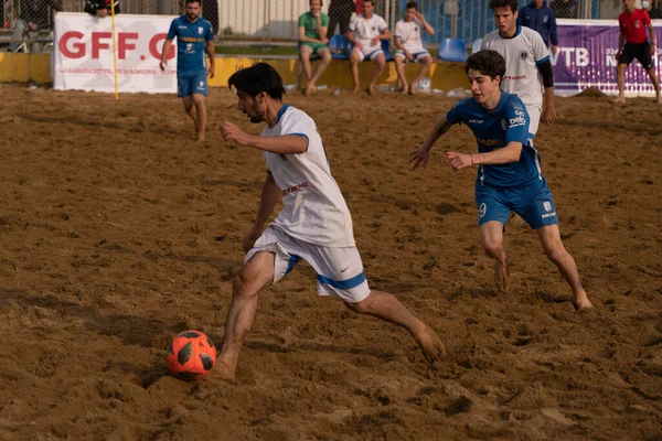 Batumi, Georgia - May 24, 2021: Beach soccer at the stadium