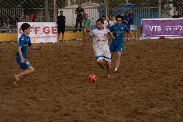 Batumi, Georgia - May 24, 2021: Beach soccer at the stadium