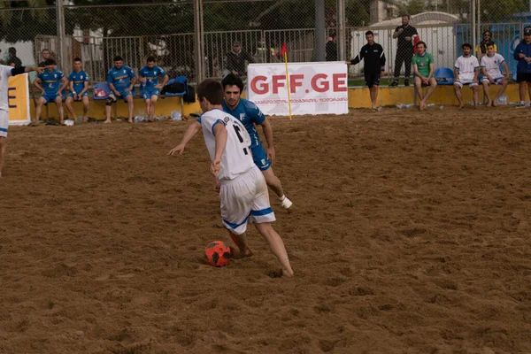 Batumi, Georgia - May 24, 2021: Beach soccer at the stadium
