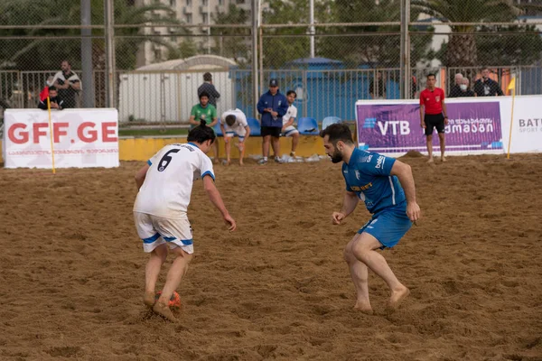 Batumi, Georgia - May 24, 2021: Beach soccer at the stadium