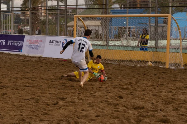 Batumi, Georgia - May 24, 2021: Beach soccer at the stadium