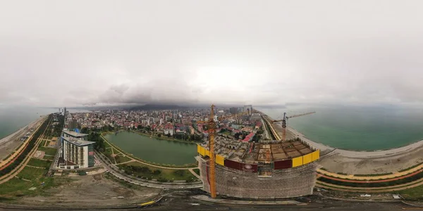 360 Grad Drohnenpanorama Über Die Stadt — Stockfoto