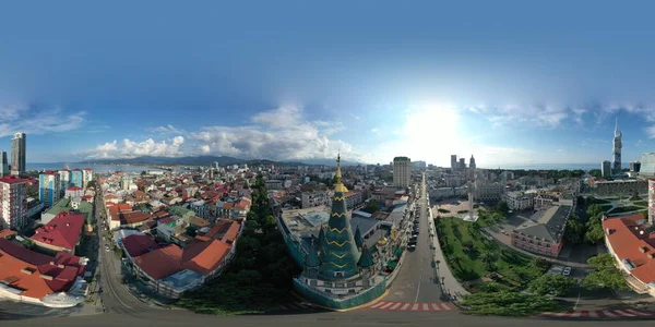 Panorama 360 Vista Agradável Bulevar Drone — Fotografia de Stock