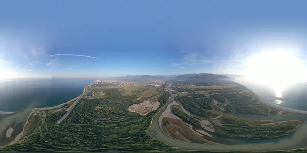 360 Panorama Hermosa Vista Desde Dron —  Fotos de Stock