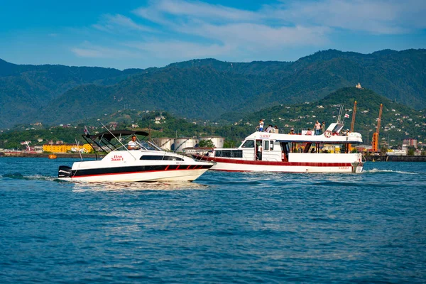 Batumi Geórgia Junho 2021 Passeio Barco Mar Negro Barco — Fotografia de Stock