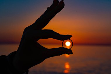 Güzel turuncu gün batımı ringde