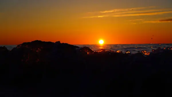 Solnedgång Svarta Havet Juni — Stockfoto