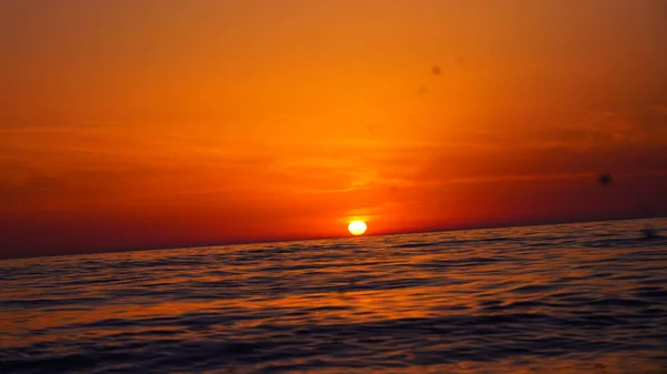 Pôr Sol Mar Negro Batumi — Fotografia de Stock