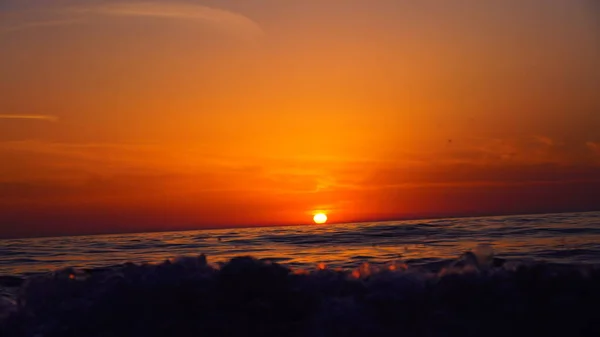 Sonnenuntergang Schwarzen Meer Batumi — Stockfoto