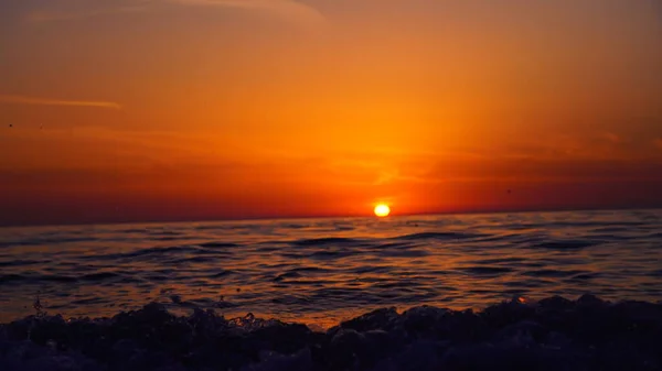 Puesta Sol Mar Negro Batumi — Foto de Stock