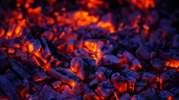 Bright Embers Black Background — Stock Photo, Image