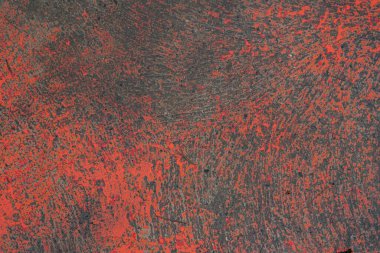 Soyut bir arkaplan olarak siyah ve kırmızı alçı